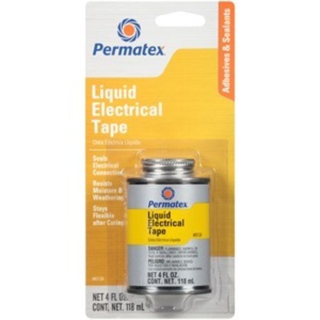 PERMATEX Automotive Auto Liquid Electric Tape 4fl.oz. brush top can, carded 85120
